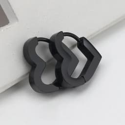 Fashion Personality Geometric Triangle Square Star Heart U Shape Hoop Earrings Men Women Stainless Steel Punk Piercing Jewelry