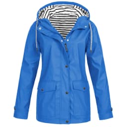 Women Solid Rain Jacket Outdoor Plus Size Waterproof Hooded Raincoat Windproof New Warm Jacket Windproof Outdoor Chaqueta
