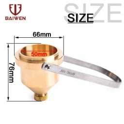 1pc Paint Viscosity Test Cup Viscometer Flow Cup Mixing Thinning Tool #2 & #4 Measuring Tool Golden Sliver