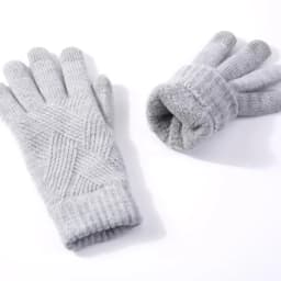 Female Winter Warm Knitted Full Finger Gloves Men Solid Woolen Touch Screen Mittens Women Thick Warm Cycling Driving Gloves H46