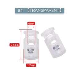 New 10pcs Cord Lock Plastic Stopper Cord Ends Toggles Clip Buckle Button Clear Frost Shoelace Sportswear DIY Bag Accessories
