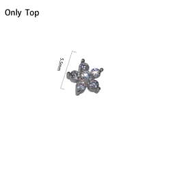 1 PC Surgical Steel Dermal Anchor Moon Shape Micro Dermal Anchor Flower Star Piercings Skin Diver Piercing Body Jewelry 14g