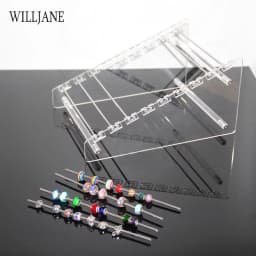 Acrylic Jewelry Display Stand Holder with Charm Rods for Rondelles Charms Earrings Pendant Trollbeads Spacers Storage Organizer