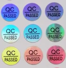 1000pcs 10MM DIAMETER QC PASSED Stickers Matte/Hologram Silver Adhesive Waterproof