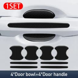 BLALION Car Door Handle Bowl Scratch Protective Stickers Carbon Fiber Protector Cover Car Handle Anti-collision Protection Strip