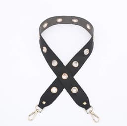PU Leather Rivet Bag Strap Women Shoulder Crossbody Bag Belt Solid Wide Strap Bag Part Accessories Female Messenger Bag Strap