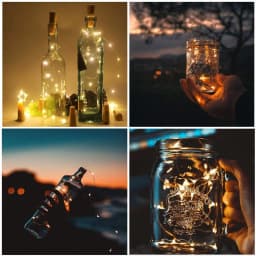 10Pcs/Lot Wine Bottle Light LED Cork String Lights Battery Operated Silver Wire Fairy Lights For Party Xmas Wedding Table Decor