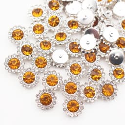 8mm-12mm Sunflower Silver Claw Sew On Rhinestones Glitter Crystals Stones Fabric Glass Beads DIY Sewing Rhinestones Crafts Gems