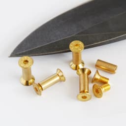 2pcs Brass Screw Rivet Knife Handle Lock DIY Knife Material Plate Fastening Flat Hex Head Screws