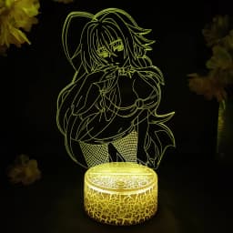 Anime High School DxD Rias Gremory LED Night Light 7 Color Changing Touch Remote Colorful Bedside Lamp for Friends Birthday Gift