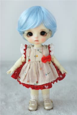 1/12 1/8 OB11 Doll Wigs D28053 3-4inch 4-5inch 5-6inch Enfant Cut Synthetic Mohair BJD Hair Lati Yellow &White Tiny Accessories