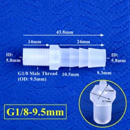5~200pcs G1/8 1/4 Thread To 2.8~12mm PP Pagoda Direct Connector Aquarium Tank Air Pump Adapter Irrigation System Pipe Hose Joint