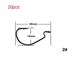20pcs/lot Wide gap Texas fishing hooks offset fishhook5/0#-6# soft biat lure fishing anzuelos de pesca mar fishing hook set