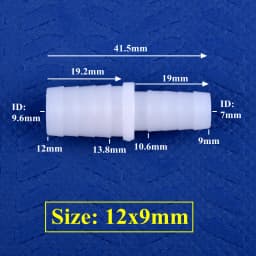 5~200pcs 4~12mm To 2.4~9mm PE Plastic Pagoda Reducing Direct Connector Aquarium Tank Air Pump Adapter Irrigation Pipe Hose Joint