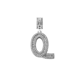 JINAO 2021 NEW Baguette Rectangular Zircon Letters Pendant High Quality Iced Out Charm AAA+CZ Necklace With 4mm Tennis Chain