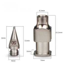 Split Stainless Steel 303 Precision Tapered Dispensing Tip (because of "split", you have to buy the Tip and the Hub separately)