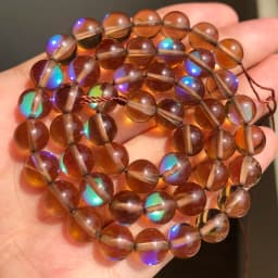 Matte Austria White Pink Crystal MoonStone Glitter Round Natural Loose Bead For Jewelry Making Diy Bracelet Necklace 6 8 10 mm