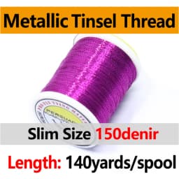 Royal Sissi 140 Yards/Spool 0.2mm Metallic Tinsel Thread 12 Optional Colors Micro Rod Wrapping Repairing Line Jig Hook Binding