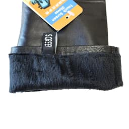 Women's Super Long Sheepskin Gloves Leather Touch Screen Elbow Length with Thin Silk Spring Autumn Thick Velvet Lining Arm Sets