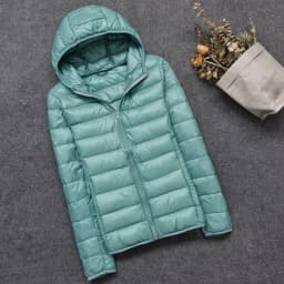Winter Women 90% Ultra Light Down Jacket White Duck Down Hooded Jacket Long Sleeve Warm Coat Parka Female Solid Portable Outwear