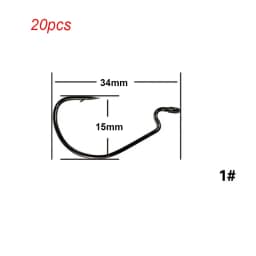 20pcs/lot Wide gap Texas fishing hooks offset fishhook5/0#-6# soft biat lure fishing anzuelos de pesca mar fishing hook set