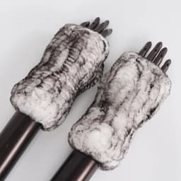 New Women 100% Real Genuine Knitted Rex Rabbit Fur Mittens Winter Warm Lady Real Fur Fingerless Gloves Handmade Knit Fur Mitten