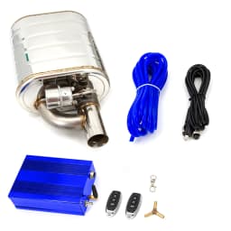 51 63 76 MM Exhaust Muffler With Vacuum Valve Stainless Steel Electric Exhaust Cutout Remote Control Set