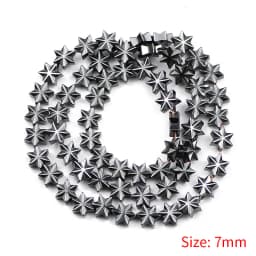 Black Natural Stone Loose Beads Rose Owl Fish Moon Hematite Spacer Bead for Jewelry Making DIY Bracelet Necklace Accessories 15"