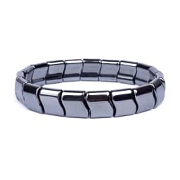 Weight Loss No Magnetic Therapy Bracelet For Men Women Geometric Black Hematite Stone Beads Stretch Health Care Bracelet Jewelry