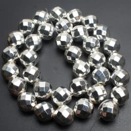 Natural Hematite Stone Beads Rose Gold Silver Color Faceted Loose Spacer Beads For Jewelry DIY Making Bracelet Accessories 15''