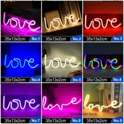 LED Neon Light Sign Strip New 189 Styles Wall Art Lamp Nightlight LOVE Heart Animal Cat Figure Model Decor Room Shop Xmas Gift