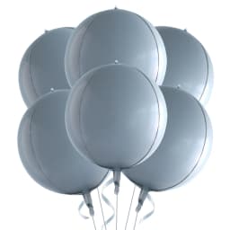 6pcs 22 Inchs Rose Gold Big 4D Balloons 360 Degree Round Metallic Rose Gold Balloons Birthday Baby Shower Wedding Decorations
