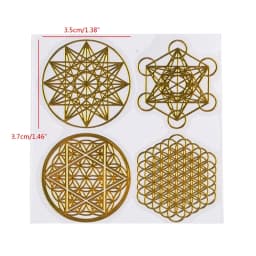 7 Chakra Geometric Copper Energy Tower Orgonite Stickers Flower Life Tree Pyramid Epoxy Resin Material Jewelry Making