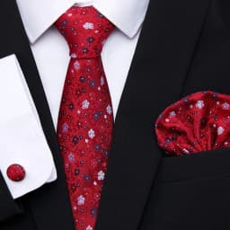 Hot Sale 7.5 cm Tie Pocket Squares Cufflink Set Necktie Pink Purple Hombre Printed Formal Clothing Accessories Fit Party