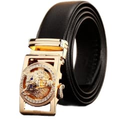 2020 new designer belts men high quality luxury fiber leather big size 140 cm 150 160 automatic buckle wolf 170 180 plus brown