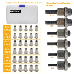 Rivet nut tool Hand Rivet Nut Gun Head Simple Installation Manual Riveter Rivnut Tool Accessory for M3 M4 M5 M6 M8 M10