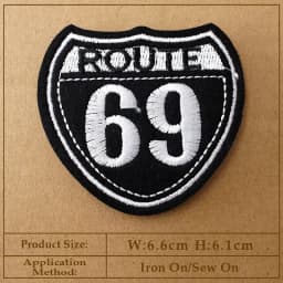 CAT Peace Embroidered Applique Patches Fabric Garment Apparel Clothing Accessories Embroidery Badges Star