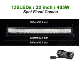 22 32 42 50 52'' Inch Straight Curved Led Light Bar Spot Flood LED Car Lights Offroad Driving Fog Lamp Truck 4x4 ATV UTV 12V 24V