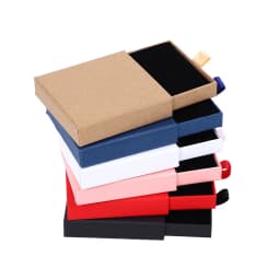 10Pcs Thin Kraft Paper Drawer Jewelry Packaging Box Greeting Card Necklace Bracelet Gift Package Case Boxes Dropshipping