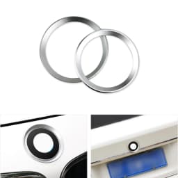 Chrome Aluminum Car Exterior Logo Ring Front Hood Trunk Lid Badge Circle Decoration Emblem For BMW 3 4 Series M3 M4 E36 E46 E90