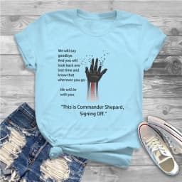 This is Commander Shepard Women Tshirts Mass Effect Game Gothic Vintage Female Clothing Large Cotton Graphic Clothes