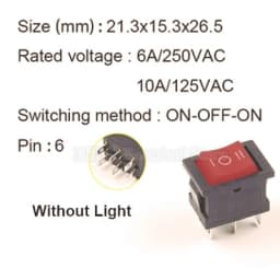 5Pcs KCD1 4Pin 6Pin 6A 250VAC 10A 125VAC 21X15mm Snap Rocker Switch ON OFF ON Interruptor Reed Interupteur Schakelaar