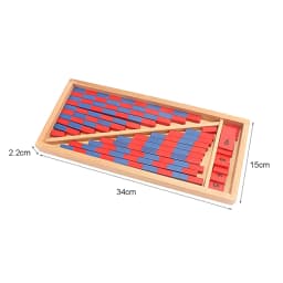 Small Size Montessori Math Toy Blue & Red Rods Sticks Box Red Rods Digital 1-10 With Wood Box Toys for Children Early Learning