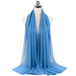 New Premium Plain Chiffon Scarf Muslim Hijab Instant Shawl Soft Ball Bubble Chiffon Head Wraps Islamic Lady Women Hijabs