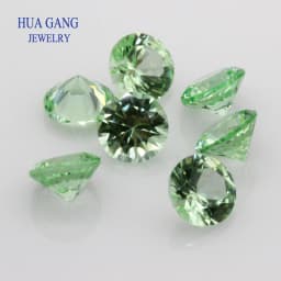 Synthetic Corundum Mixed Blue Red Yellow White Green Stone Gems Synthetic Stone Round Brilliant Cut High temperature wax inlay