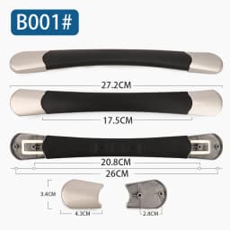 SUZAOZHE Suitcase Luggage Replacement Handle Travel Suitcase Handle Strap Factory Replacement Zinc Alloy Grip Carry Grip