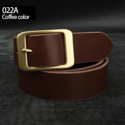 39mm Genuine Leather High Quality Belts For Men Jeans Cowskin Casual Belts Cowboy Waistband Solid Brass Pin Belt Buckle