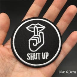 Black Punk Badges Jacket Patch Embroidered Iron Patches For Clothing Sew On Sticker DIY Appliques Decoration Rock Band
