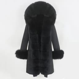OFTBUY X-long Parka Waterproof Outerwear Real Fur Coat Winter Jacket Women Natural Fox Fur Hood Luxury Outerwear Detachable New