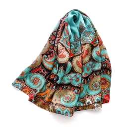 Peacock Blue Natural Satin Silk Scarf 110cm Big Square Bandana Printed 100% Pure Silk Scarves Women Luxury Shawl Gift for Lady